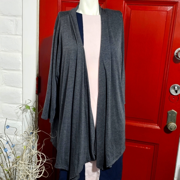 Notations Jackets & Blazers - Notations Women's Gray Blazer Cardigan Sz 3X